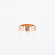 แหวน Cartier Love Pink sapphire 18K Rose Gold Size 47# (Used) #vrcaim 2984