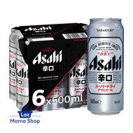 Asahi Super Dry Beer 500ml 6s Can (Laz Mama Shop)