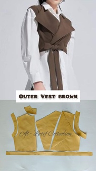 Pola Jiplak / Pola Instan OUTER VEST BROWN
