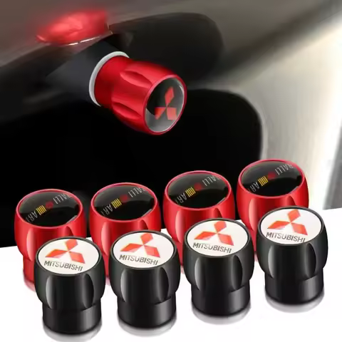 Alloy Car Wheel Stem Covers Tire Valve Caps for Mitsubishi ASX Lancer 9 10 L200 Colt Pajero Outlande