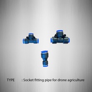 Socket fitting pipe for drone agriculture