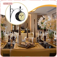 [szxmkj2lp] Double Faced Station Clock European Wall Clock for Patio Outdoor Garden