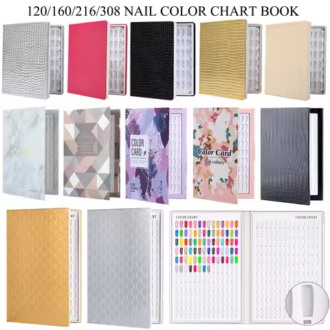120/160/240/308 Nail Display Book Tips for Display Color Book Nail Polish Chart Polish Card Board Sa