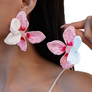 COVIEEZB Dầu nhỏ giọt Bông tai hoa nhỏ giọt dầu Hợp kim Phong cách Hàn Quốc Bông tai ghim men Y2K Hồ