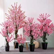 Pot Tanaman Bunga Hias Plastik Artificial Pohon Sakura Tinggi 155 Cm