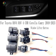 Lighted LED Power Window Lifter Switch Button Parts Accessories Fit for Toyota RAV4 RAV 4 CHR Corolla Camry 2018-2023 Left Driving Backlight
