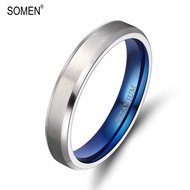SOMEN Titanium Ring 4MM Wedding Band in Comfort Fit Matte for Men Women Size 4-13