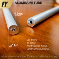 FUYI Aluminum tube OD 14mm ID 4.9mm alloy tube 14mm outer diameter 4.9mm inner diameter pipe wall th