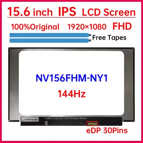 15.6 Inch 144Hz Laptop LCD Screen NV156FHM NY1 NV156FHM-NY1 Display Matrix Panel Replacement 1920x10
