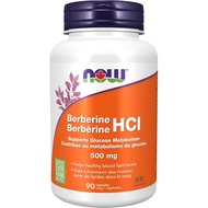 NOW plements, Berberine HCL 500 mg, ports Glucose Metaboli, 90 Veg Capsules