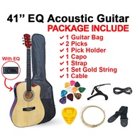 GROOV (G-41CEQ) 41 Inch EQ Pickup Acoustic Guitar Basswood Top Side & Back Cutaway | Gitar Akustik
