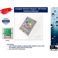 Autogate Wireless Keypad (DIP Switch Type) for 4 Channel / 2 Channel Remote (433mhz/330mhz)