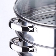 Cardiac Relaxation Stainless Steel Multi-Layer Steamer Steamer22CM-36CMLarge Steamer Steaming Rack Multi-Layer Superimposed Induction Cooker General Cookware