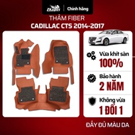 Fiber Leather Car Floor Mats for Cadillac CTS 2014-2017 5 seats ZKAPET