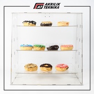 Etalase / Display Kue / Roti / Makanan Akrilik / Acrylic Toko Display - Gratis Ongkir