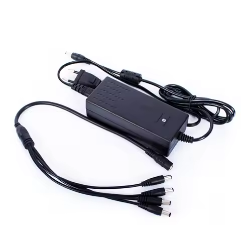 EU & US Cord 12V 5A Surveillance Camera 1 Split 4 Power Cable Adapter for Security System CCTV Power
