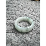Jade jade ring with flying flowers size 15+ Myanmar