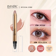IMAGIC 12 Colors Double Headed Highgloss Eyeshadow Pen Brightens Complexion Easily Smudges Fine Flas