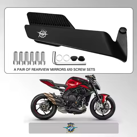 Track Certified Wide-angle Motorcycle Fixed Wind Wing Rearview Mirror For MV Agusta F3 675 Brutale 8