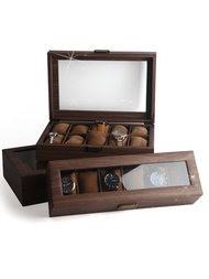 [100% Pure]Jewelry Box    Wood grain leather watch display box bracelet display box jewelry box