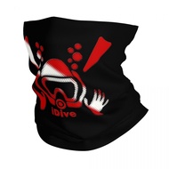 Original Dive Scuba Diving Flag Bandana Neck Gaiter UV Protection Face Scarf Cover Women Men Headwea