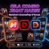 🎬✨ Jimat Gila Combo NetShort + DramaPops + D'Kotak – Short Drama, Series, Anime, Korea & Japan Full 