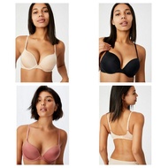 PUSH UP BRA WONDERBRA AND COTTON ON BODY BY ULTIMATE BODY SEAMLESS PLUNGE BRA SIZE 34E (E75) 34DD (D