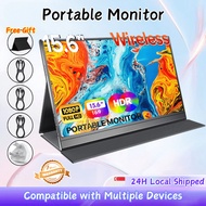 15.6'' Wireless 1080P 60Hz Portable Monitor Support VESA