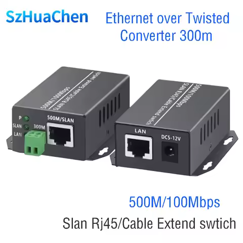 Ethernet over Twisted Pair Extender Media Converter 300m ,Ethernet Over RJ45 Cat5/6 Network Cable 50