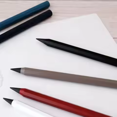 Simple Metal Pencil No Ink Non-Sharpening Eternal Pencil Unlimited Writing Pencil Stationery