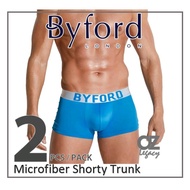 ByFord London 2Pcs Microfiber Spandex Shorty Trunk (BUB692S)