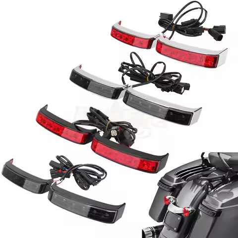 Moto LED Saddlebag Tail Run Brake Turn Signal Lights Lamp Rear Light Motorcycle For Harley Touring S