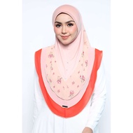 Tudung AFIYAH saiz L - Tudung Chiffon Awning Scuba - Tudung 3 Layer - Ezzufirda