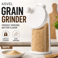 Asvel Sesame Grinder Manual Sesame Seed Mill Spice Grinder White Kitchen Tool
