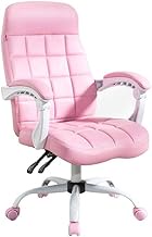 Video Game Chairs PU Leather Ergonomic Office Desk Chair Mid Back Perfect for Teens and Young Adults Pink