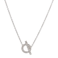 HERMES 18K白金Finesse Pendant鑽石項鍊