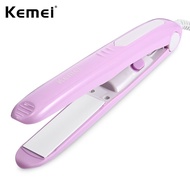 ♀✠✾ Kemei Portable Small Hair Straightener Ceramic mini Flat Iron Curler Styling Tool Fast Heating
