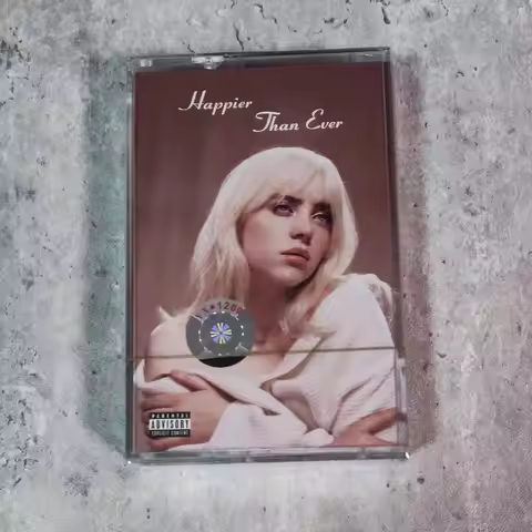 Billie Eilish Happier Than Ever Music Cassette Vintage Brand New Unopened With Lyrics Booklet Collec