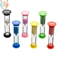 6pcs Plastic Colorful Sand Timer  0.5/1/2/3/5/10 Minutes Sand Hourglass Sand Clock Glass Timer Set S