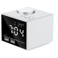 Acson K3 七彩小夜燈鬧鐘藍牙音箱 | 床頭鬧鐘音箱播放器 - 白色