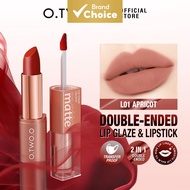 O.TWO.O (2 in 1) Lipstick Matte and lip gloss Lightweight Makeup