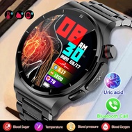 2023 New Blood Glucose Smart Watch Men Health ECG+PPG Monitor Blood Pressure Uric Acid Sport Watches IP68 Waterproof Smartwatch