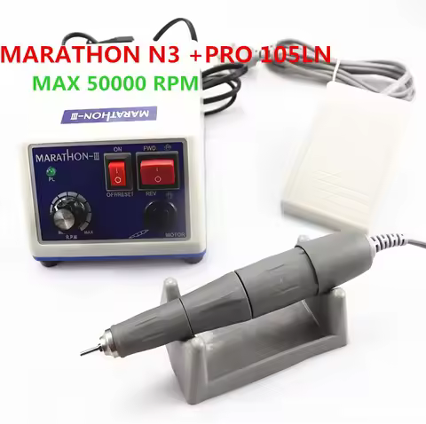 STRONG 210 Dental Lab Micromotor Machine N3 + PRO 105LN 50000RPM handpiece Straight Contra Angle Han
