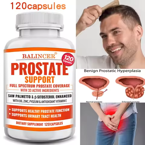 Beta-Sitosterol Saw Palmetto Capsules for Men's Prostate Health Vitamins Supports Hair Growth Men's