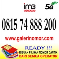 Nomor Cantik IM3 Indosat Prabayar Support 5G Nomer Kartu Perdana 0815 74 888 200