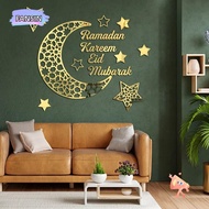 FANSIN1 Mirror Stickers, DIY Removable Wall Sticker, Fashion Ramadan Decors Arylic Home Decorations Eid Mubarak Wall Decal