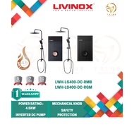 LIVINOX L SERIES INVERTER DC PUMP WATER HEATER WITH RAINSHOWER -LWH-LS400-DC-RMB LWH-LS400-DC-RGM