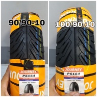 JOURNEY TUBELESS TIRE 90/90-10 100/90-10 FOR BURGMAN STREET WITH FREE PITO AND SEALANT