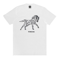 T-shirt Distro 24s Unisex T Shirt 347D Horse White
