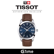 [Official Tissot Warranty]Tissot T127.410.16.041.00 Men's Gentleman Quartz Leather Strap Fashion Watch T1274101604100